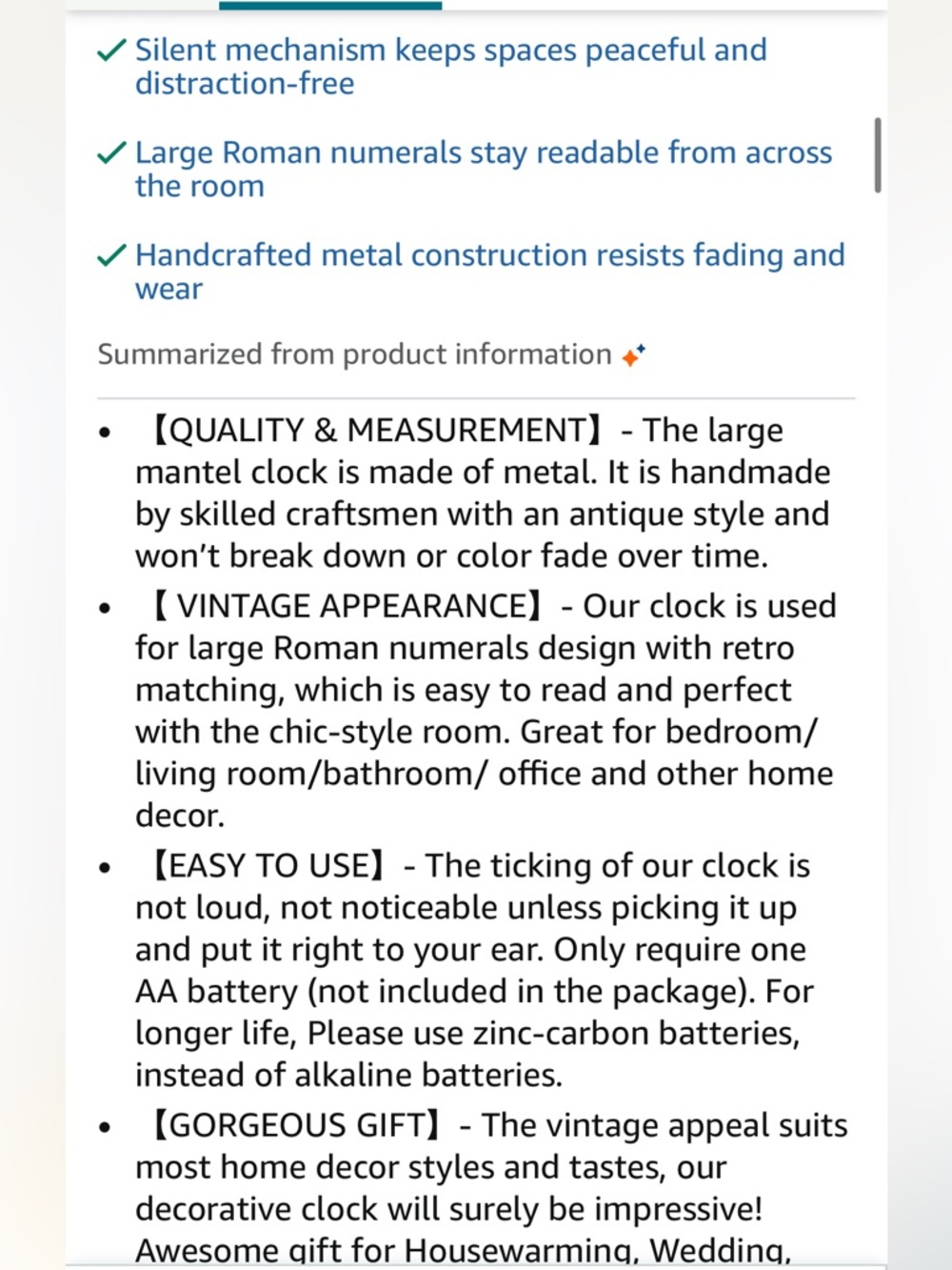 Antique-Inspired Table Clock - Picture 10 of 16